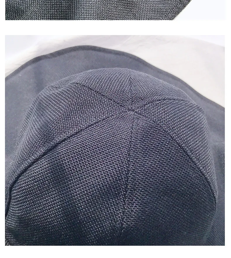 Harajuku Solid Large Eaves Cotton Linen Sun Hat Women Outdoor UV Protection Sunshade Hat Leisure Joker Sunscreen Bonnet Trendy