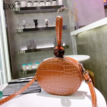 

[BXX] Crocodile Pattern Crossbody Bags For Women 2020 Autumn Fashion Handbag Small PU Leather Ladies Travel Shoulder Bags HO164