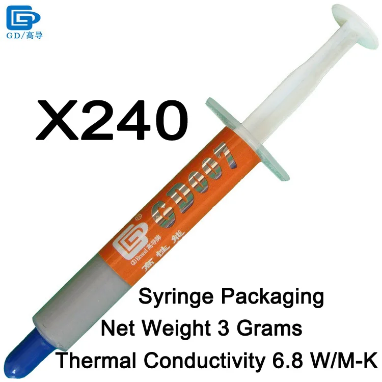 GD007 Термальность проводящая силиконовая смазка пластыря Компаунд силиконовый BX3 CN30 CN150 CN1000 SSY1 SY1 SY3 SY7 SY15 SY30 - Цвет лезвия: GD007-SY3 240 Pieces