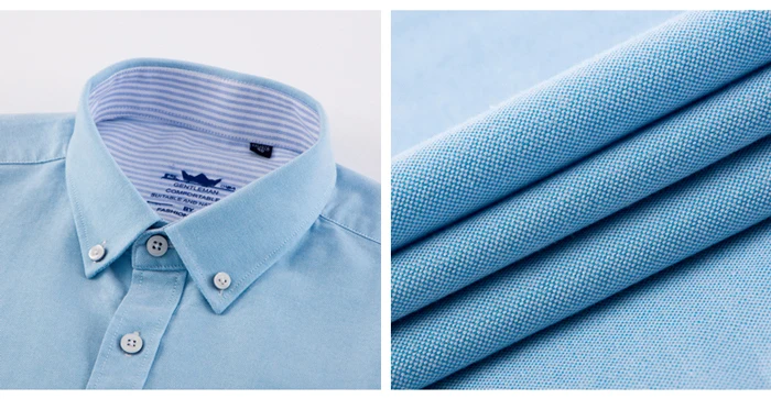 de algodão oxford, com bolso único, manga