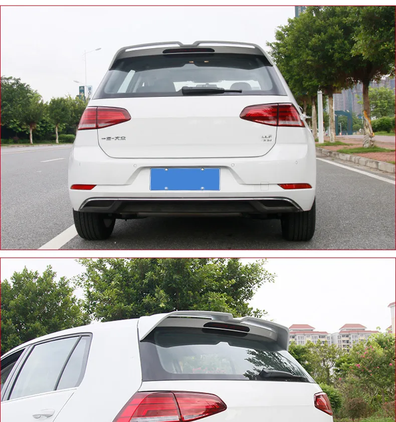 Высокое качество ABS Спойлер для Volkswagen Golf 7 MK7 2013- грунтовка или углеродное волокно декоративный узор заднее крыло Гольф спойлер