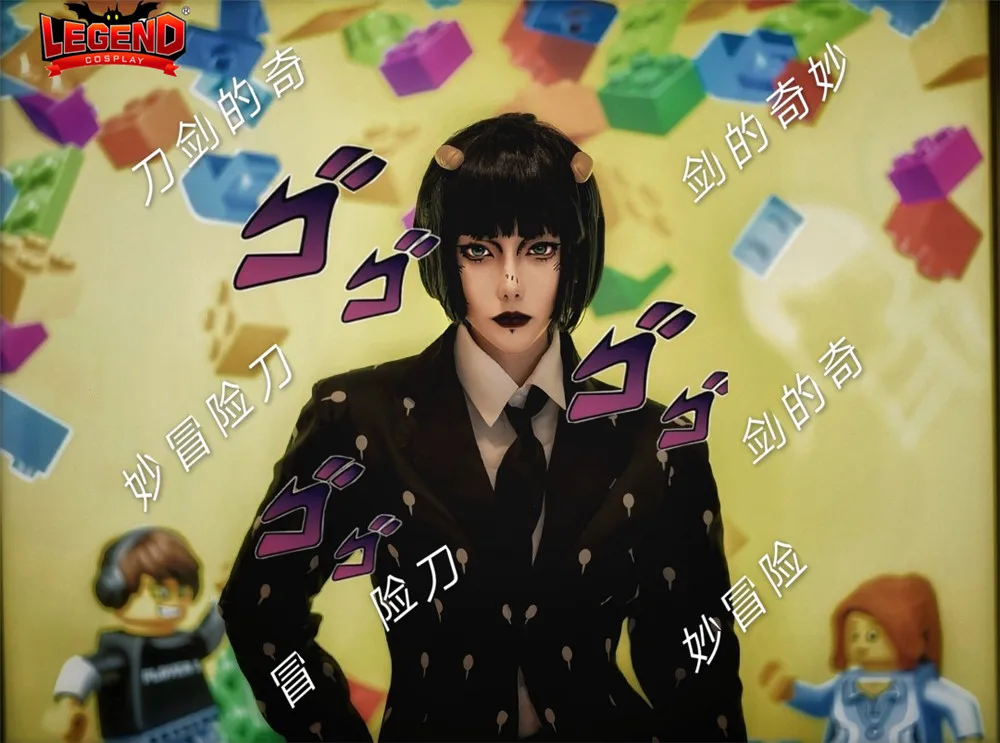 JOJO 5 Необычные приключения Джоджо Золотой ветер Бруно Bucciarati Косплей Костюм для похорон черные костюмы костюм на Хэллоуин