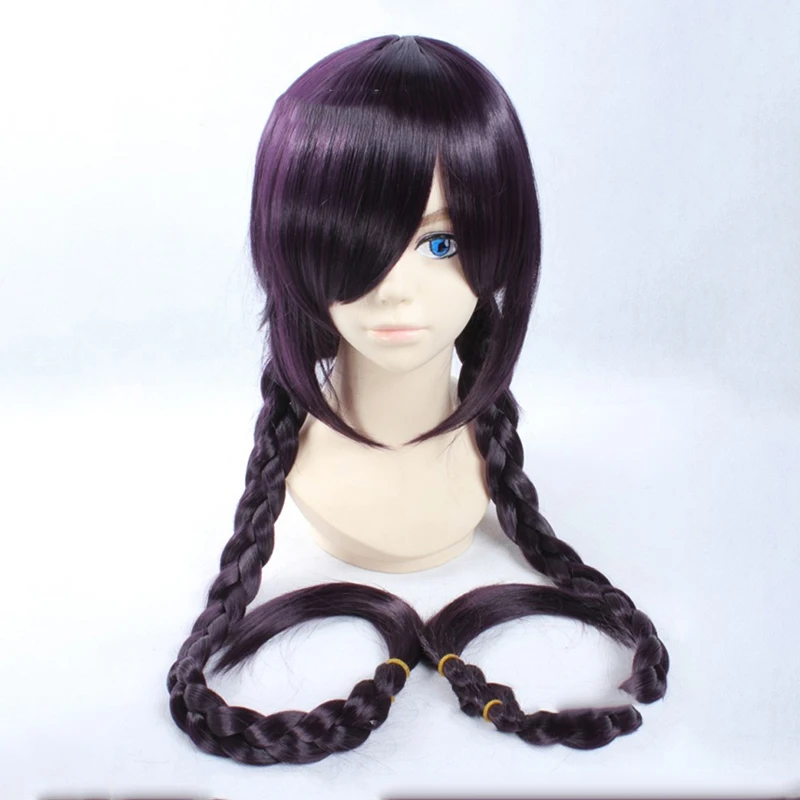 

Danganronpa Dangan-ronpa Toko Fukawa Cosplay Wigs Long Purple Double Braided Wig Halloween Partyanime Costume Wig Perucas