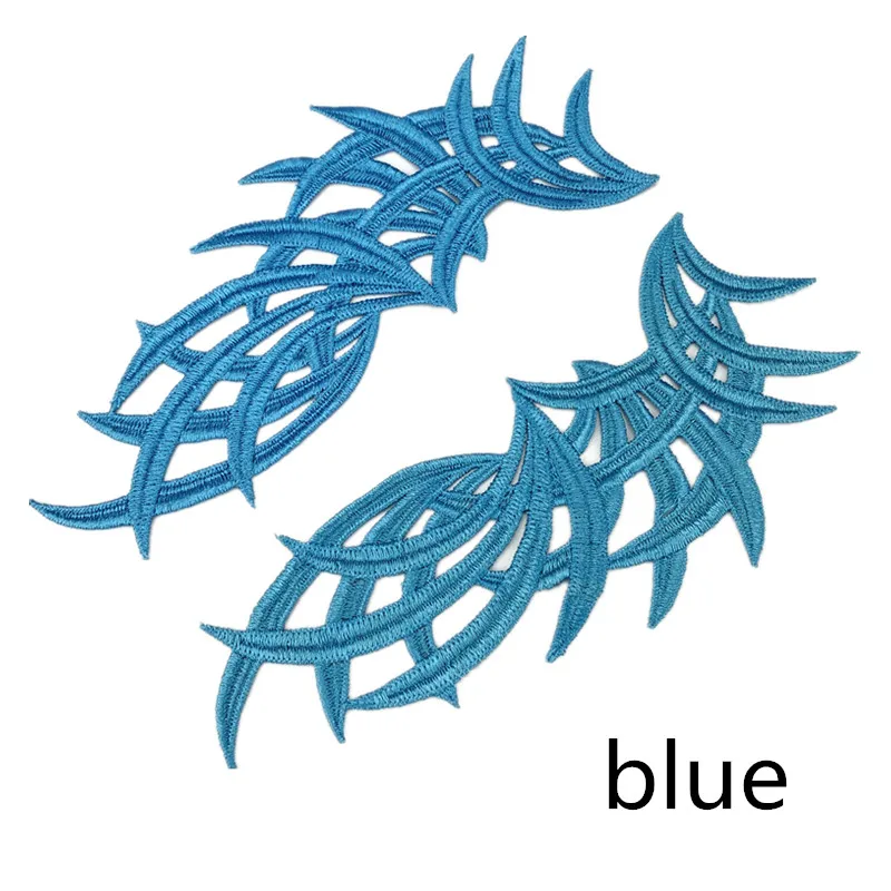 blue Zsbszc 5 пар зеркальный LP-DA101 белый цветок Цветочная кружевная ткань швейная отделка свадебное платье аппликация, кружевная нашивка/смешанная партия - Цвет: blue