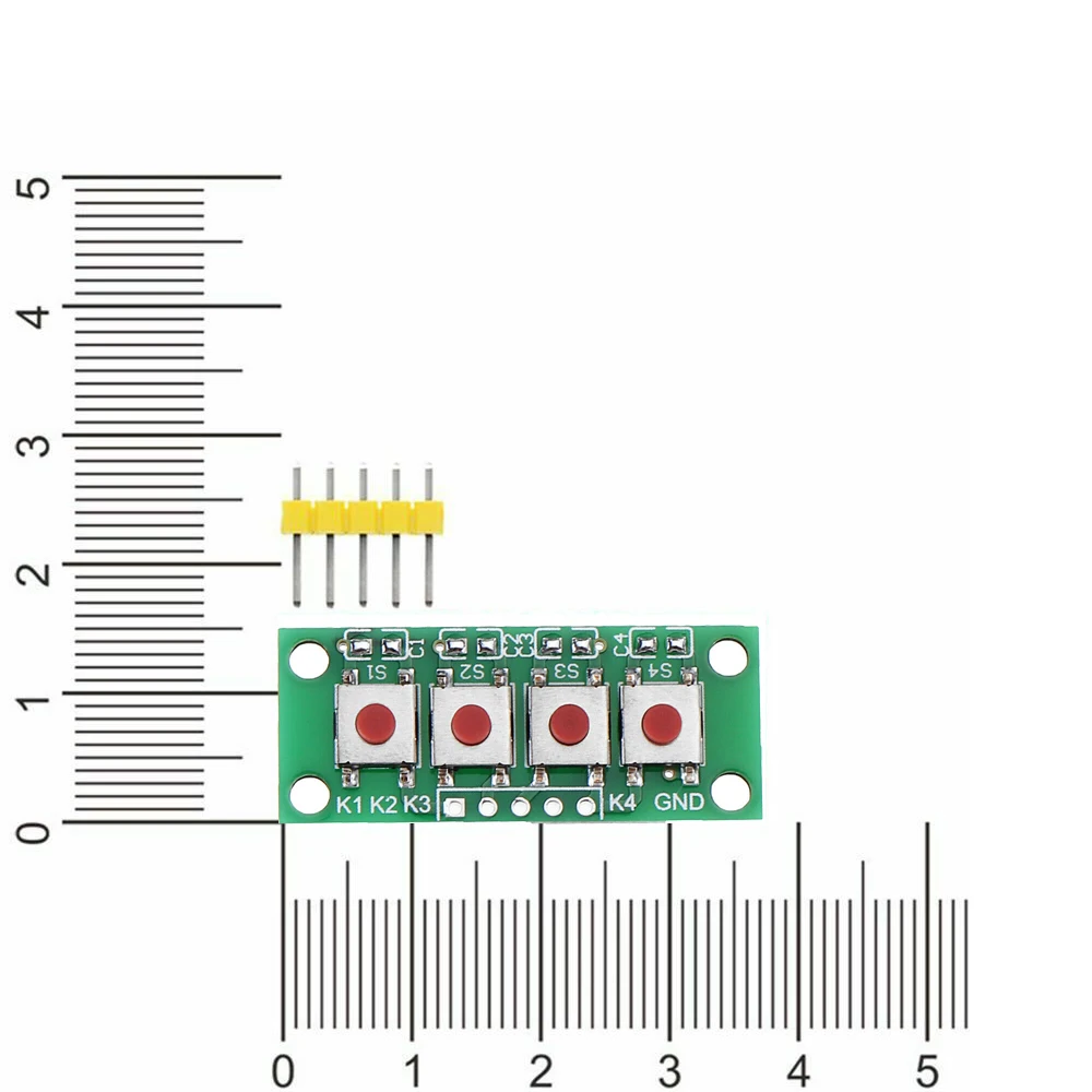 Diymore 1x4 4 кнопки 5 Pin клавиатура модуль для Arduino студенческий класс дизайн Выпускной проект эксперимент DIY Kit