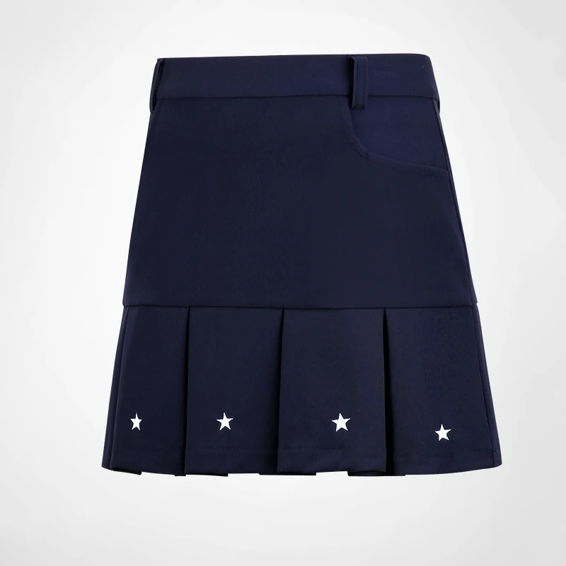 Skirt - Navy blue Футболка для девочек Одежда для гольфа детская футболка одежда спортивные топы с короткими рукавами для улицы командная форма плиссированная летняя юбка комплект - Цвет: Skirt - Navy blue