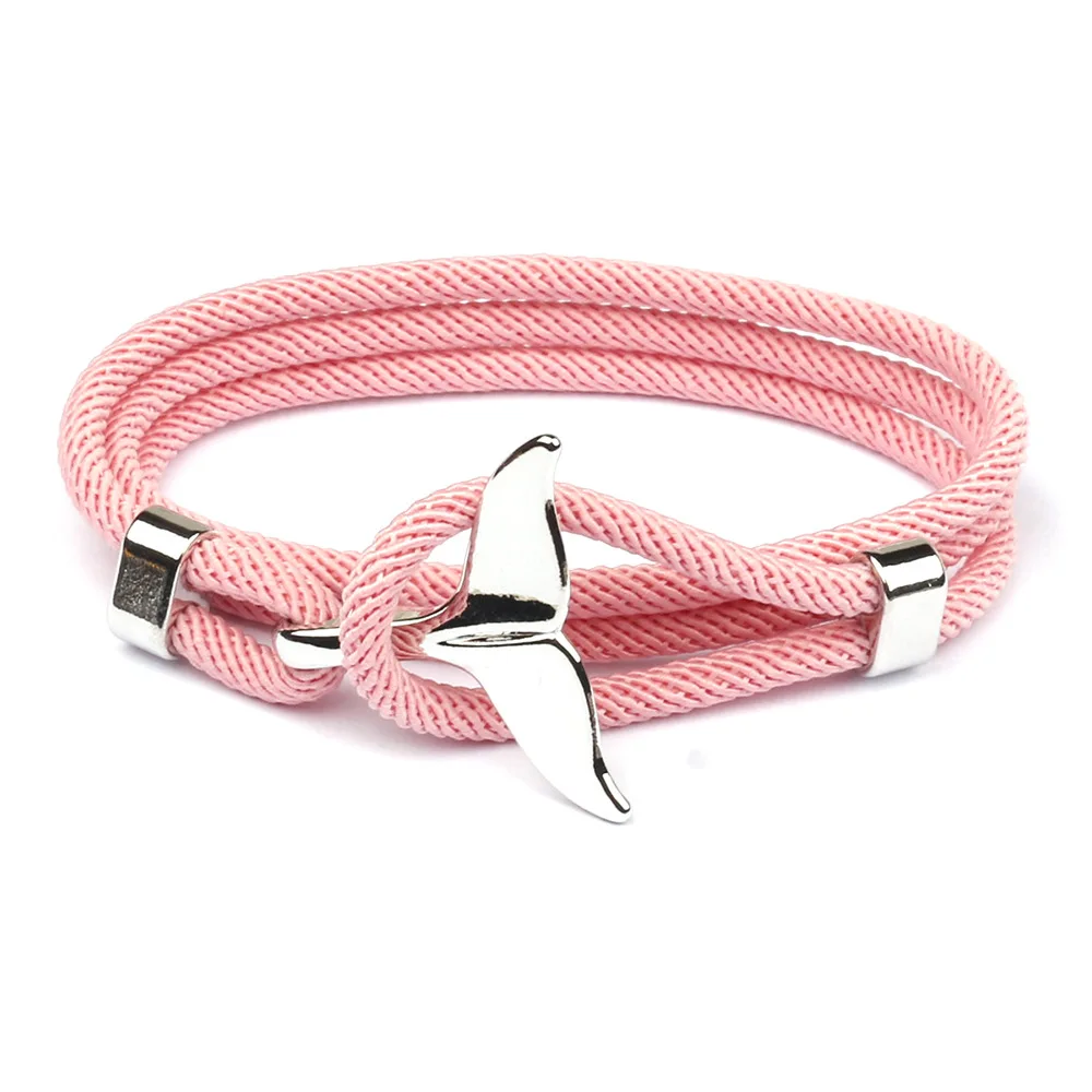 Handmade Multilayer Whale Tail Bracelet Charms Rope Braslet For Male Women Armband String Viking Jewelry bracelet jewelry