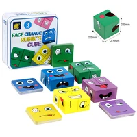Face Expression Logic Interactive Changing Cube Table Games Educational Toy 1