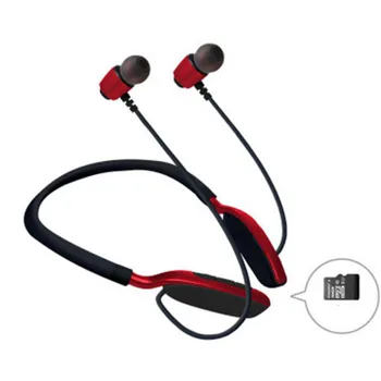 

new bass stereo earphone magnetic bluetooth Earpiece wireless neckband headphones with power display support mp3 TF card slot
