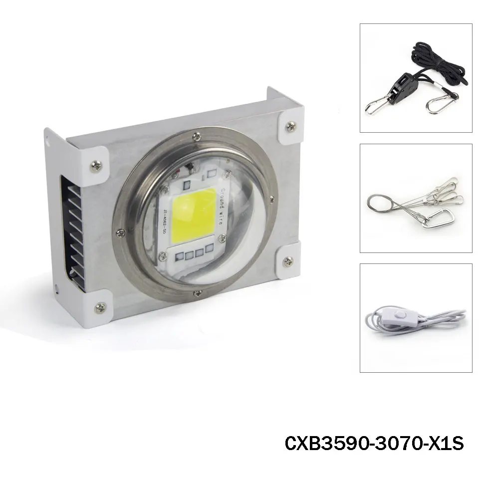 CREE CXB3590 COB светодиодный светильник для выращивания полный спектр 100 Вт Citizen 1212 светодиодный светильник для выращивания растений для комнатных палаток теплиц гидропоники - Испускаемый цвет: CREE CXB3070-X1S