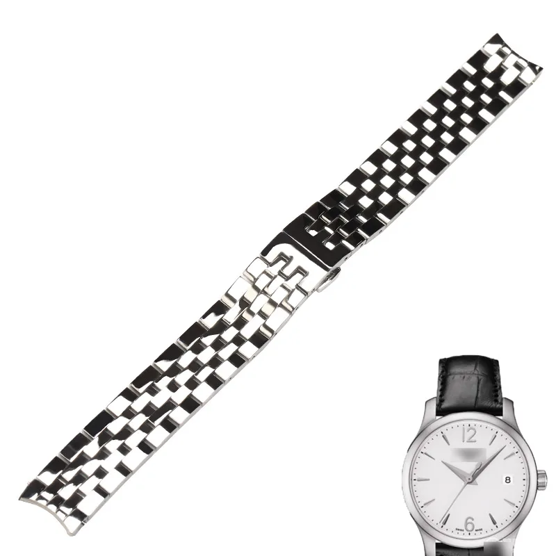 Webula ремешки для часов для tissot T043.210 нержавеющая сталь однотонный ремешок