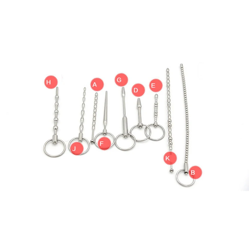 Penis Sex Toys Electric Shock Male Penis Metal Urethra Plug Dilator Beads Cock Ring