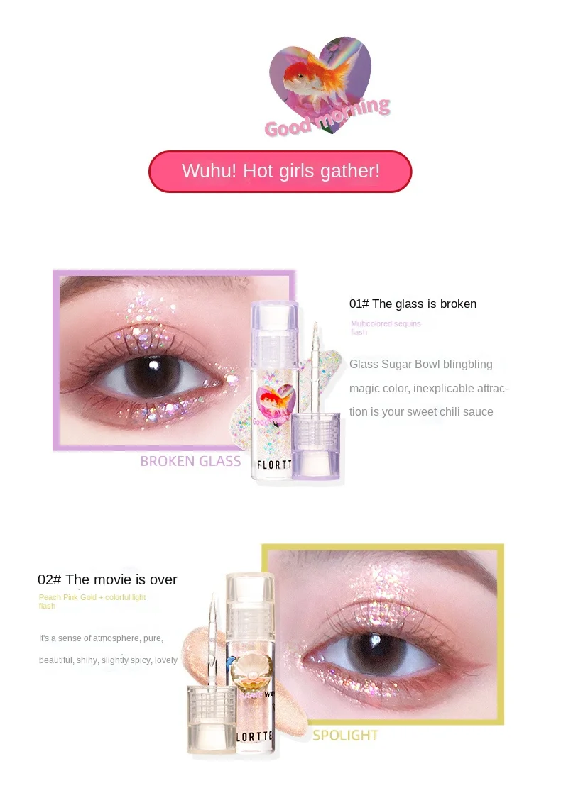 NIUREDLTD Korean Makeup Star Diamond Streamer Liquid Eyeshadow Bling  Pigmented Eye Makeup Sparkling Korean Eye Glitter Easy To Apply Liquid  Glitter