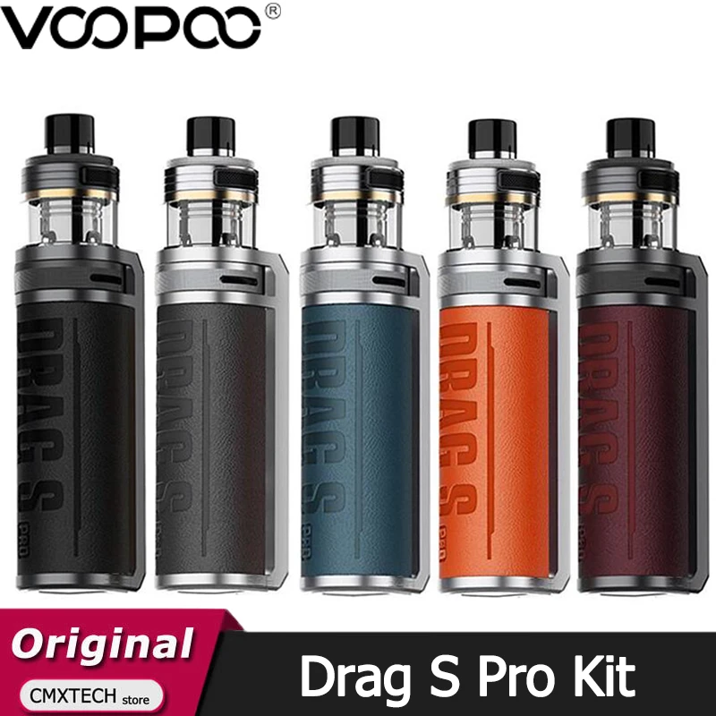 Original VOOPOO Drag S Pro Kit 80W Box MOD Vape 3000mah Battery 5.5ml