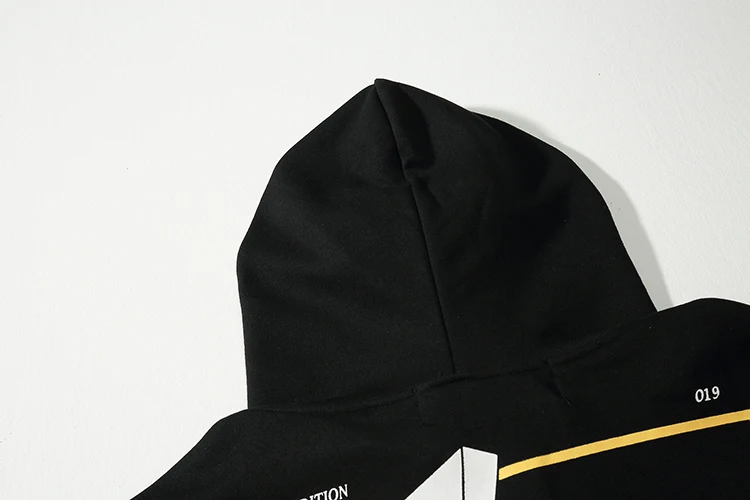 Горячая штамповка стрела 19ss Off-White OW для мужчин/женщин влюбленных Осень Зима Хлопок Мода Повседневная Свободная Толстовка с капюшоном куртка