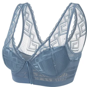 

Wireless Cup Bra without Steel Ring Front Zipper Beauty Back Bra Pregnant Women Nursing Bullpup Front Closure Underwear