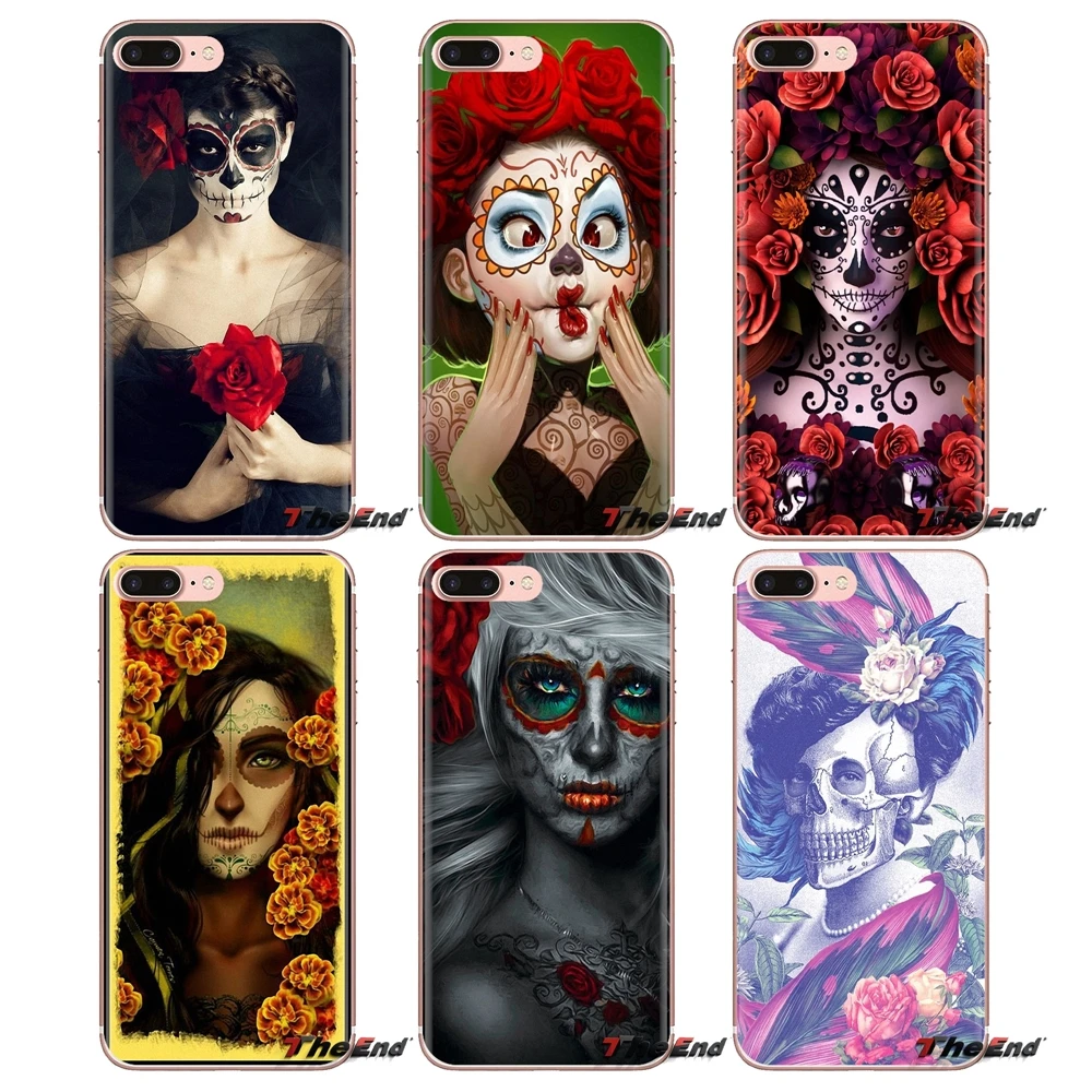 Catrina girl с цветочным принтом прозрачные мягкие чехлы для LG G3 G4 мини G5 G6 G7 Q6 Q7 Q8 Q9 V10 V20