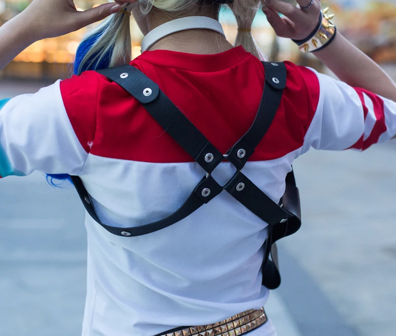 Костюмы для косплея Хэллоуина 8 шт. детей Харли Квинн костюмы девочек Пурим