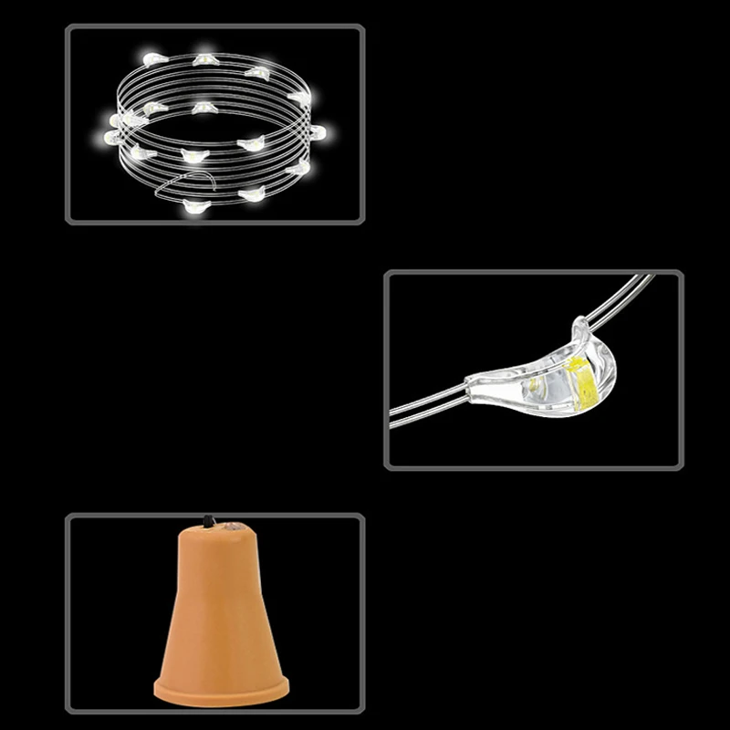 Led Solar Wine Bottle Lights String Garland DIY Christmas String Lights Halloween Wedding Party Decoracion (8)