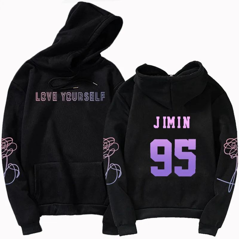 Корея harajuku Толстовка love yourself толстовки HENJOY Love Yourself k pop женские толстовки!