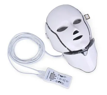 

2020 top quality face care tool product IPL light therapy Skin rejuvenation led neck mask with 7colors for home use freeshipping
