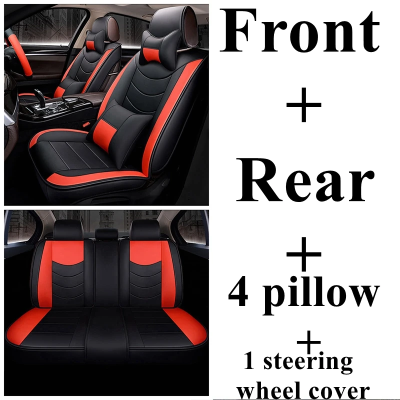 black red luxury Автомобильный чехол для сиденья Volkswagen Passat b5 b6 b7 b8 polo Touareg golf 4 5 6 7 Bora Candy Magotan Sagitar Sportsvan Phideon gol - Название цвета: black red luxury