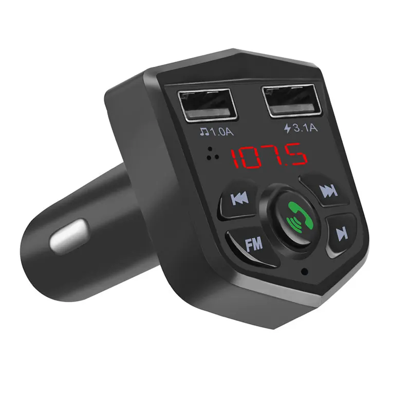Bluetooth 5,0 автомобильный комплект беспроводной fm-передатчик громкой связи 3.1A Быстрая зарядка автомобиля двойной USB зарядное устройство lcd Поддержка TF карта автомобиля MP3 Playe