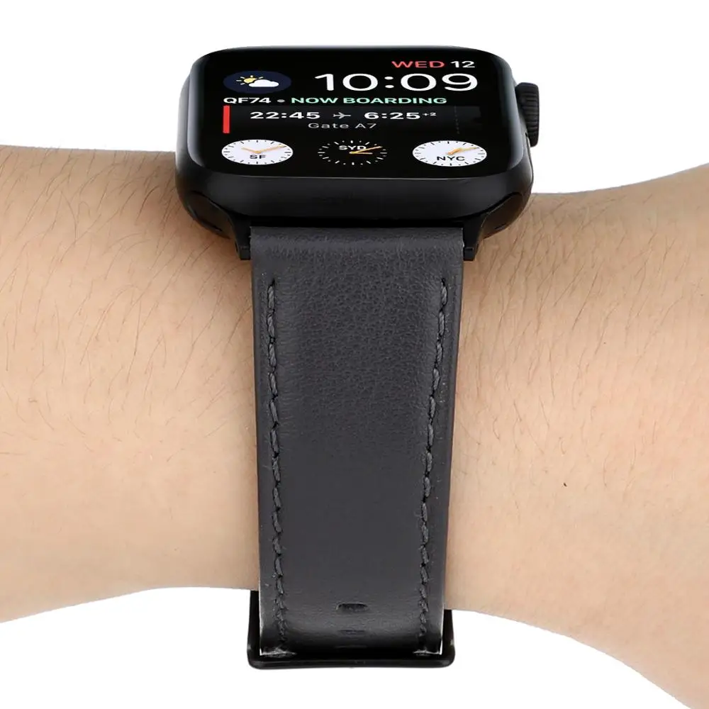 Кожаный ремешок pulseira для apple watch 5, 3, 4, ремешок для iwatch band 44, 38 мм, 40 мм, 42 мм, correa wrist Series 2, 3, 4, 5, ремни