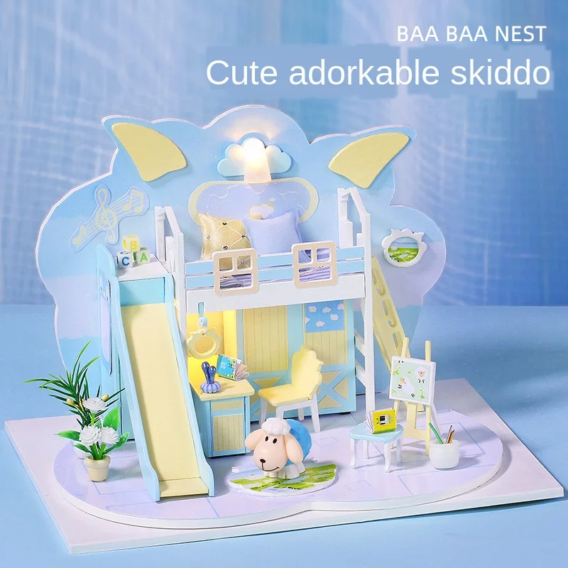 Деревянный кукольный 3d-дом миниатюрные игрушки сделай сам миниатюрный домик для