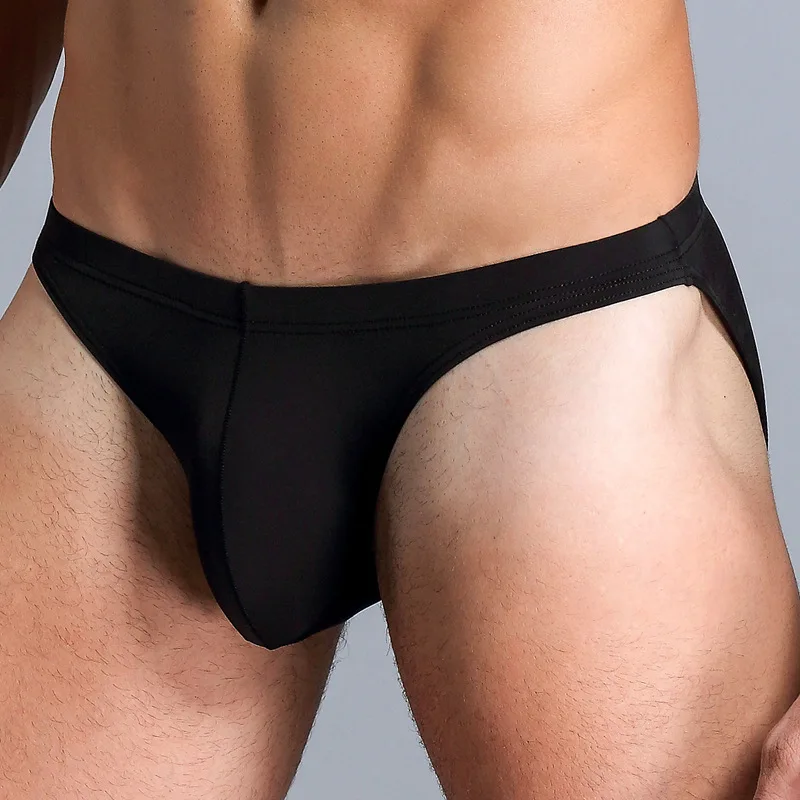 Мужские трусы &quotТонг&quot Y Pouch G-Strings Ice silk triangle плавки бикини однотонные мягкие |