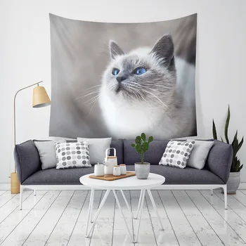 

Tapestry Persian Cat Art Wall Can Diy Custom Made You Picture Photo Tapestry Bedroom Dorm Room Privacy Shade Curtain Mural E0438