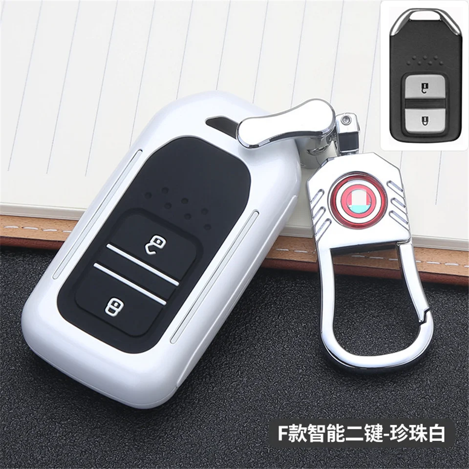 Custodia a 2 pulsanti per auto in fibra di carbonio per Honda Crv Civic Crad V Accord Pilot 2017 2016 2015 accessori portachiavi - Hf2b75469759f4fcb90491c93d9e85cb10