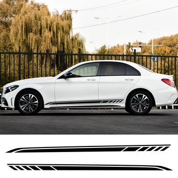 

Car Side Stripe Stickers For Mercedes Benz W205 W204 W203 W212 C Class C180 C200 C300 C63 Vinyl Styling Tuning Car Accessories
