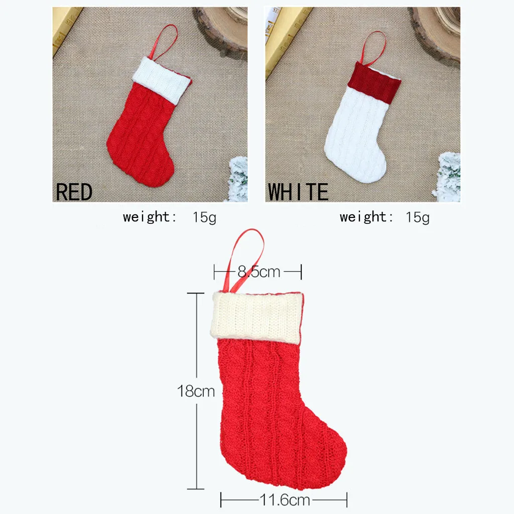 Рождественские украшения мини рождественские принадлежности Подарочный мешок Рождественская елка шерстяные вязаные носки Рождественский мешок домашний декор