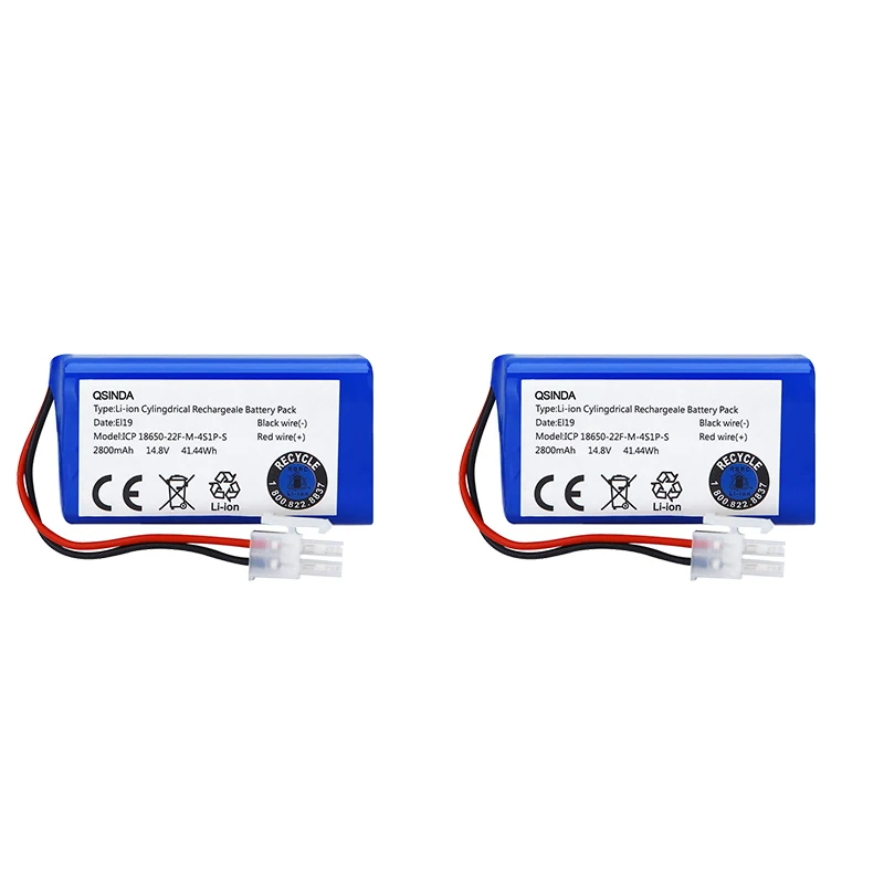 

2 In 1 14.8V 2800Mah Replacement Battery For Ilife A4 A4S A6 V7 Robot Vacuum Cleaner