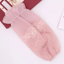 Длинный корейский стиль, кружево, домашняя, не обрастающая, бутик, нарукавник, женская, не грязная, хлопковая ткань, осень и зима, офисная, двойная