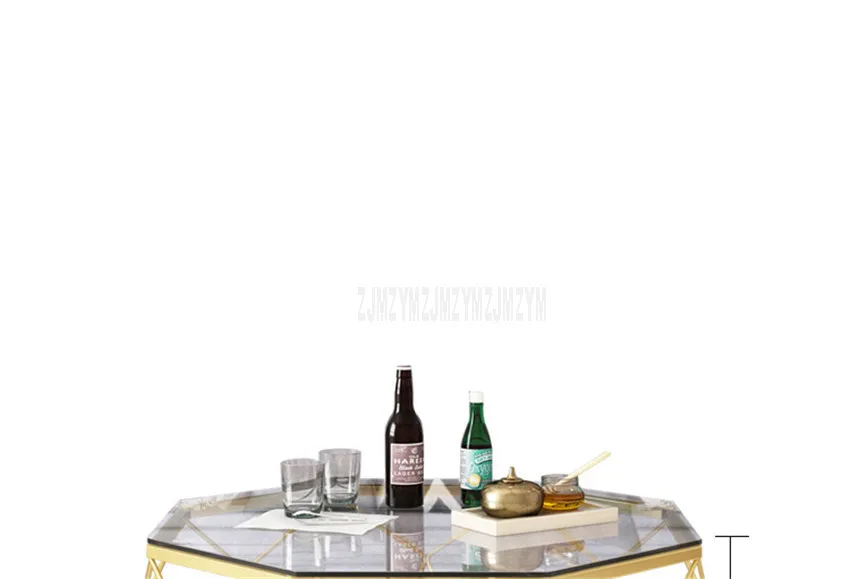 Чайный столик в скандинавском стиле с металлическим рисунком, маленький креативный Настольный столик из закаленного стекла с железной ножкой для гостиной, 57 см/67 см/77 см/87 см