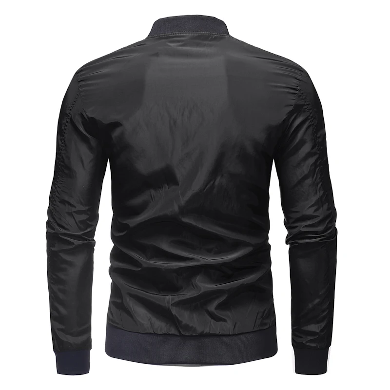 AliExpress Wish мужские однотонные уличные военные Стильные Простые универсальные куртки на молнии