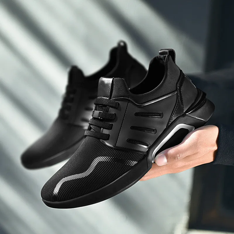 

Black Mesh Mens Casual Sneakers Lace Up Men's Fashion Sneakers Man Fashion Shoes 2020 New Brand Classic Sport Schuhe Herren