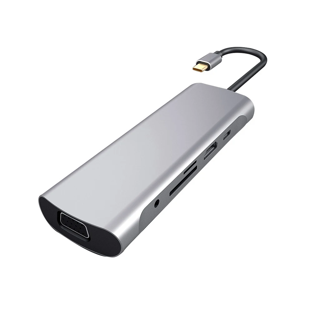 10 в 1 USB концентратор C концентратор для Мульти USB 3,0 HDMI адаптер док-станция для MacBook Pro Аксессуары USB-C Тип C 3,1 сплиттер 3 порта USB C концентратор