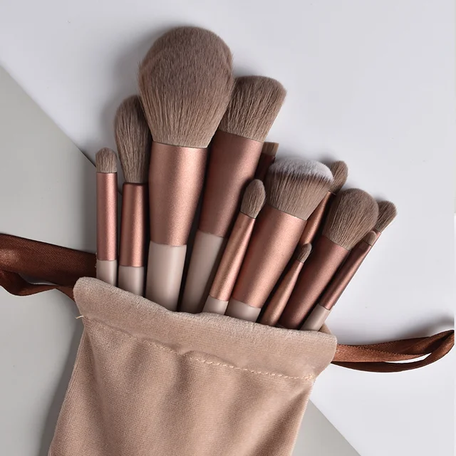 13pcs Professional Makeup Brush Set Soft Fur Beauty Highlighter Powder Foundation Concealer Multifunctional Cosmetic Tool Makeup 1