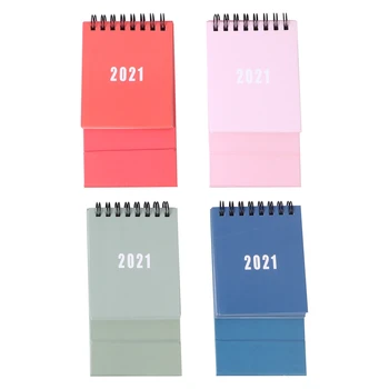 

4pcs Calendars Plain Color Simple Mini Creative Portable Table Calendars Desk Calendars Daily Calendars for Home Office Business