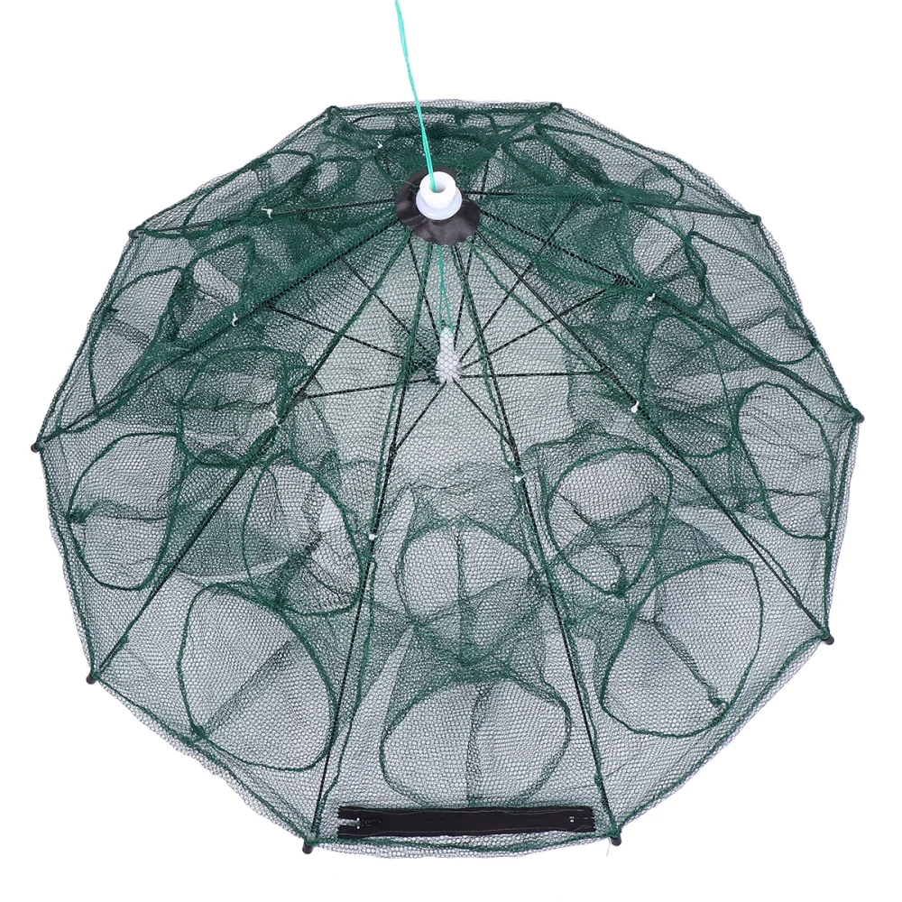 

1PC Umbrella-shaped Shrimp Net Portable Mesh Hole Fishpot Folding Crab Lobster Net Compact Fishing Net Fishing Accessories for F