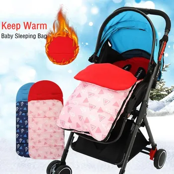 

Newborn Baby Sleeping Bags Winter Newborn Stroller Wrap Sleeping Bag Warm Soft Cotton Extract Envelope Bag Stroller Accessories