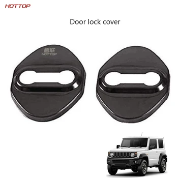 

For Suzuki Jimny 2019 Door Lock Buckle Cover Stainless Steel Protective Cover Decorative Door Lock Protective Cover