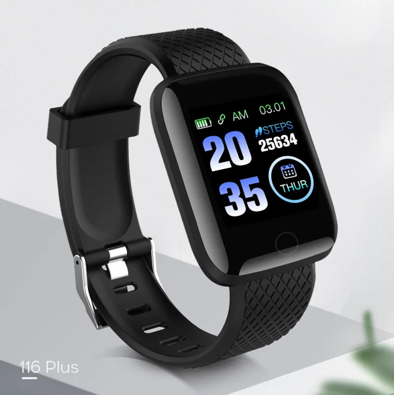 116 Plus Smart Watch Health Wristband Sports watch Blood Pressure Heart Rate Pedometer Fitness Tracker Smart Bracelet Waterproof 5