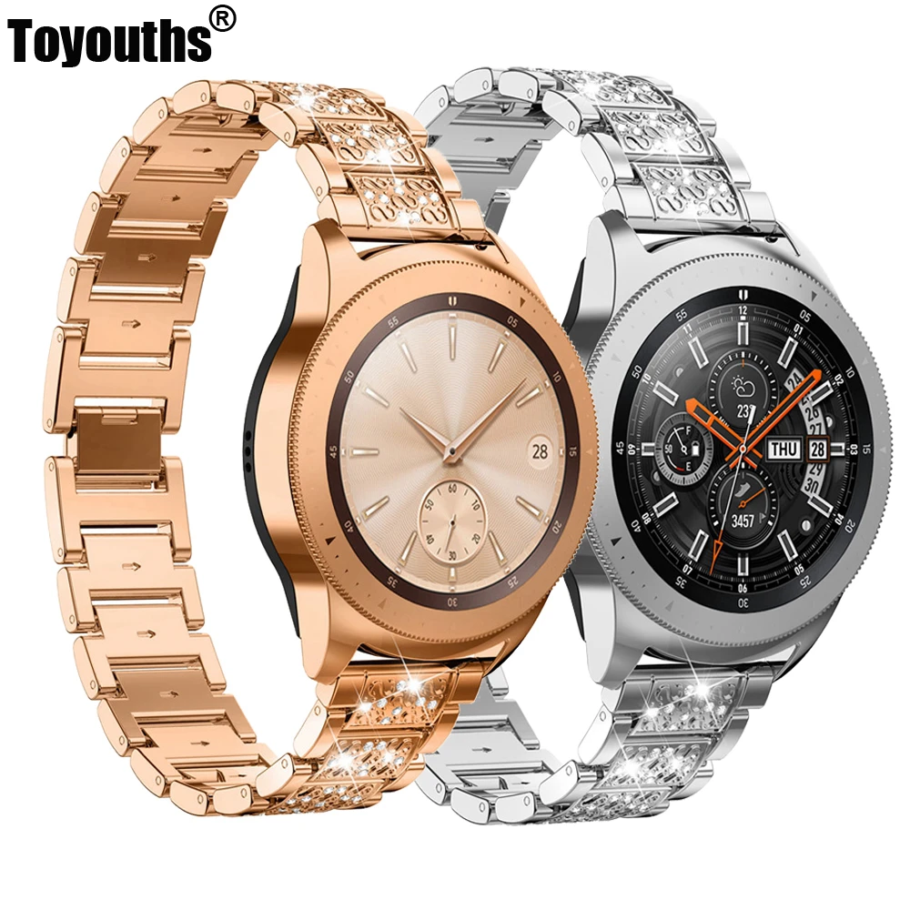 

Rhinesone Stainless Steel Band for Samsung Galaxy Watch 42mm Strap Metal Link Wristband Strap for Samsung Active/Gear S2 20mm