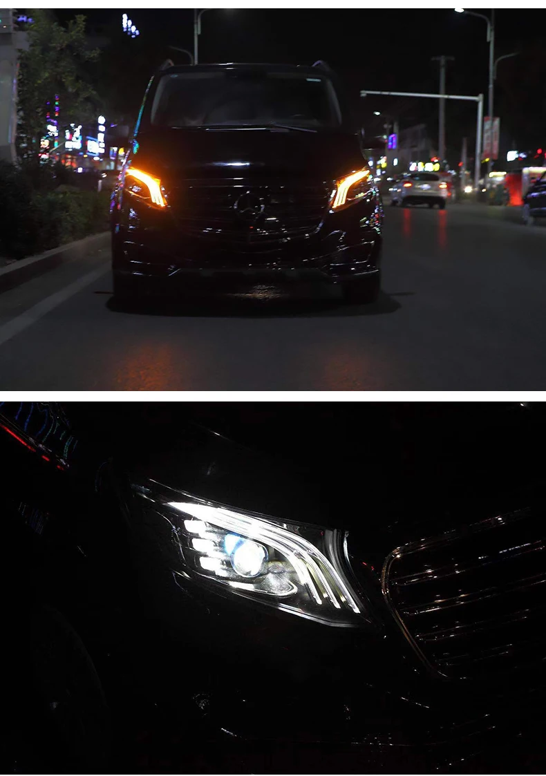 AKD автомобильный Стайлинг Головной фонарь для Benz Vito фары- Vito V260 светодиодный фонарь светодиодный DRL Hid Bi Xenon авто аксессуары