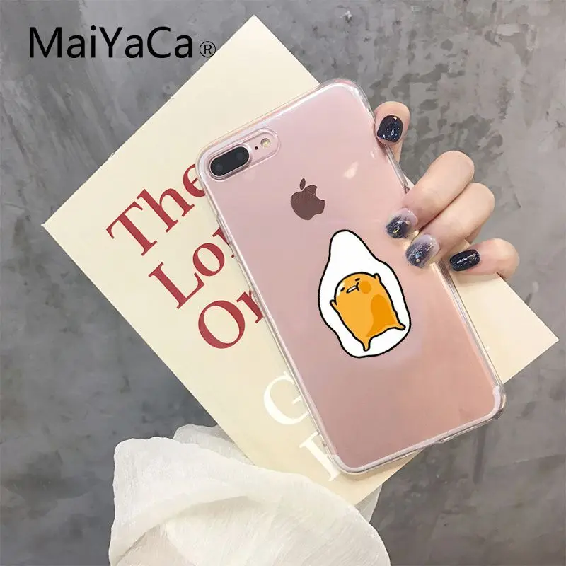 MaiYaCa Милый Гудетама ленивый яйцо мобильный чехол для iPhone X XS MAX 6 6s 7 7plus 8 8Plus 5 5S SE XR 11 pro max - Цвет: 2