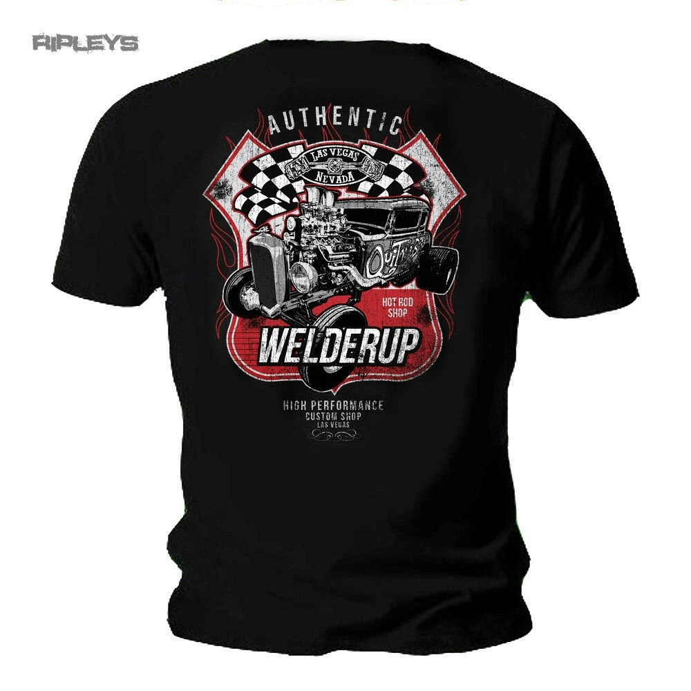 Официальный WELDERUP гараж на заказ Hot Rod футболка Quit ваших Bitchin Крыса Стержень |